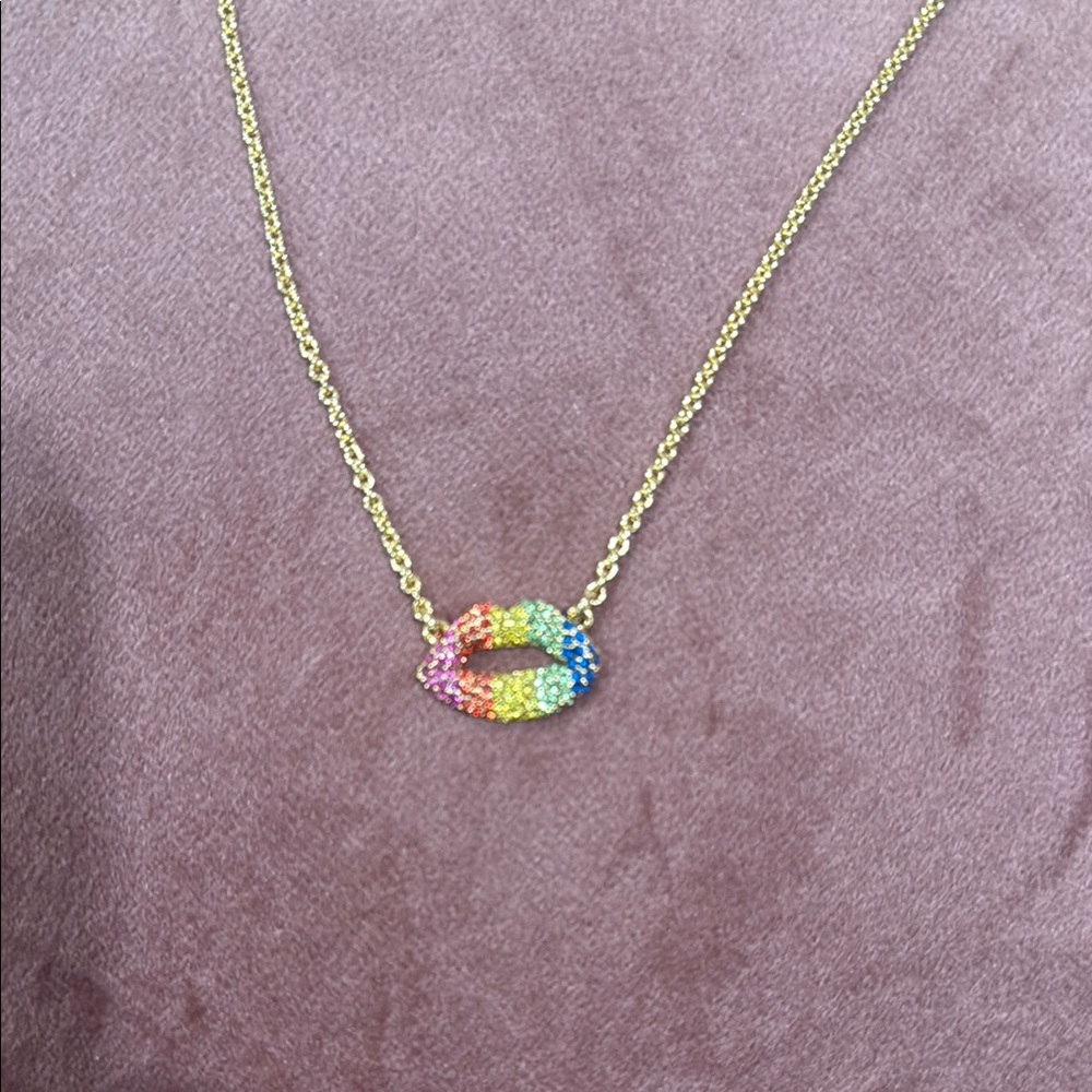 Kurt Geiger Multicolor Gold Necklace